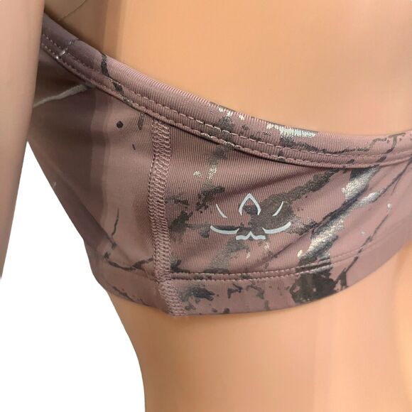 Beyond Yoga Mauve and Silver Sports Bra - Picture 3 of 7